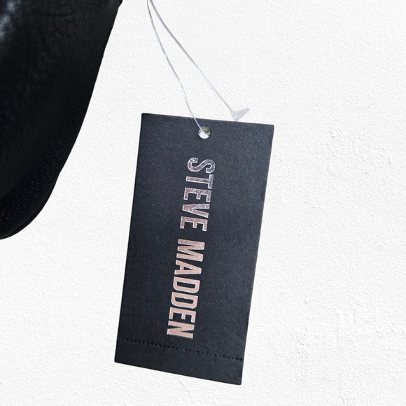 Steve Madden Braye Black Crossbody Bag Boho Embroidered Floral Studded Purse - Picture 4 of 13